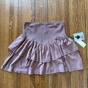 Nation Ltd. Beba Tiered Skirt Large L NWT Mojave $165